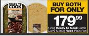 Ready To Cook Lamb Curry-1.2Kg & Vees Plain Roti-300g