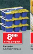 Parmalat Tubz Dairy Snack-6 x 75g Per Pack