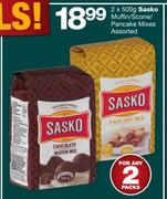 Sasko Muffin/Scone/Pancake Mixes Assorted-2 x 500g