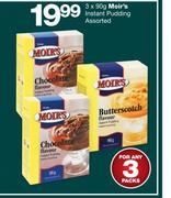 Moir's Instant Pudding Assorted-3 x 90g