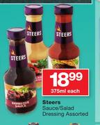 Steers Sauce/Salad Dressing Assorted-375ml Each