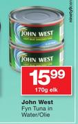 John West Fyn Tuna In Water/Olie-170g Elk