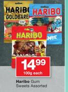 Haribo Gum Sweets Assorted-100g Each