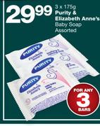 Purity & Elizabeth Anne's Baby Soap Assorted-3 x 175g