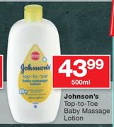 Johnson's Top-To-Toe Baby Massage Lotion-500ml