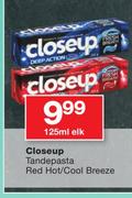 Closeup Tandepasta Red Hot/Cool Breeze-125ml Elk