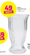 Decor Clear Ribbed Glass Vase
