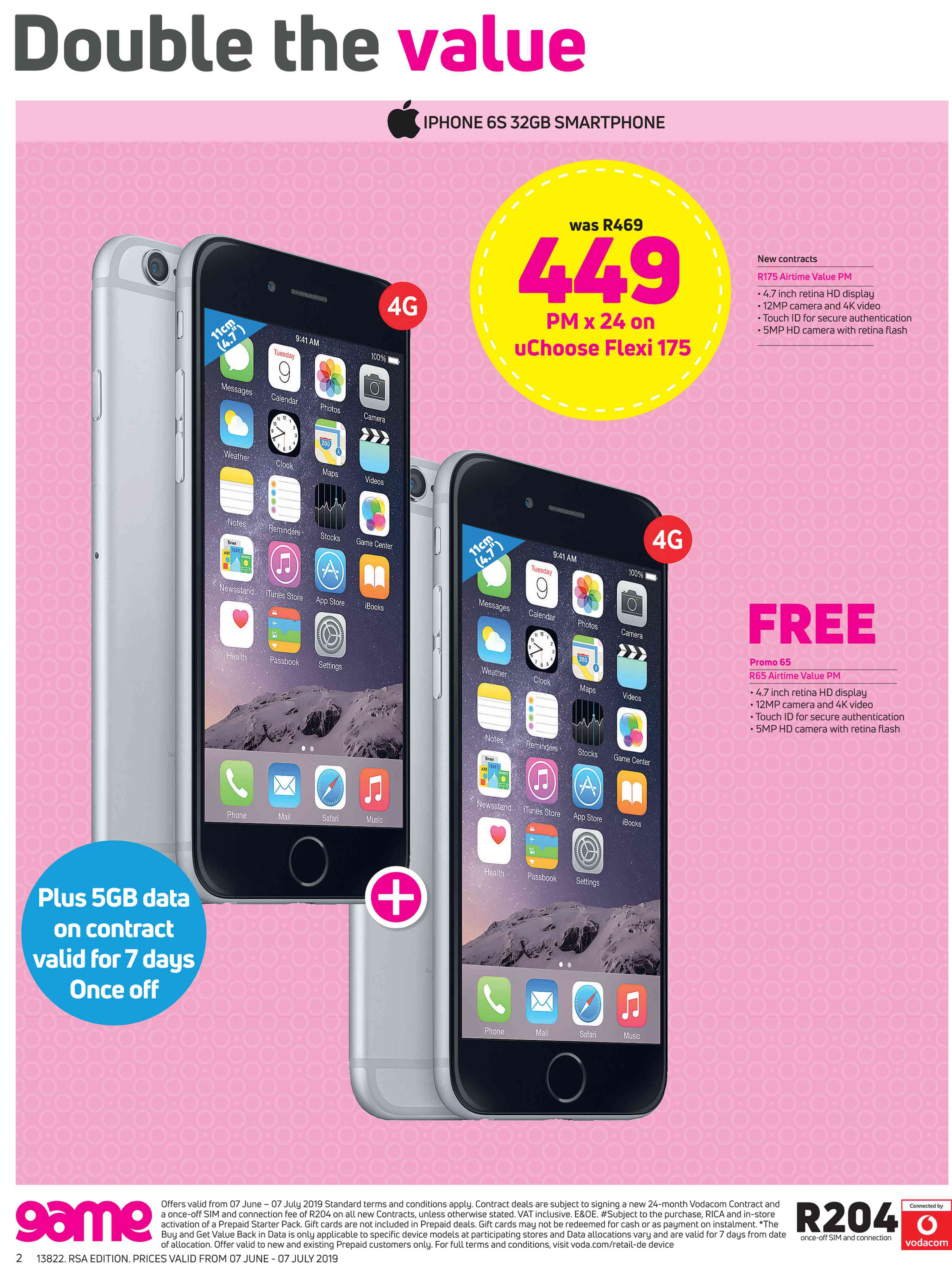Special Apple iPhone 6S 32GB SmartphoneOn uChoose Flexi 175 & Free