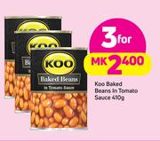 Koo Baked Beans In Tomato Sauce 410g-For3