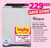 Whirlpool 9Kg Top Loader Washing Machine(WTL 900 WH)