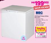 KIC 210L Chest Freezer White(KCG 210 1)-Each