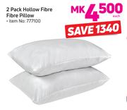 2 Pack Hollow Fibre Fibre Pillow-Each