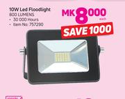 10W LED Floodlight 800 Lumens 30 000 Hours-Each