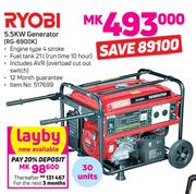 Ryobi 5.5Kw Generator(RG-6900K)