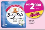Baby Soft Toilet Rolls 2 Ply-9's Per Pack