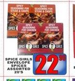 Spice Girls Envelope Spices Assorted-20's