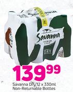 Savanna Dry Non-Returnable Bottles-12X330ml
