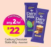 Cadbury Chocolate Slabs-2X80g