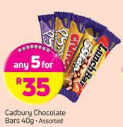 Cadbury Chocolate Bars-5X40g