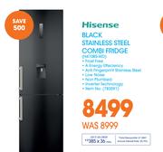 Hisense Black Stainless Steel Combi Fridge H410BS-WD