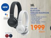 JBL On Ear Bluetooth Wireless Headphone LIVE400BT-Each