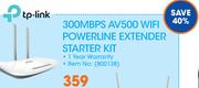 TP Link 300MBPS AV500 WiFi Powerline Extender Starter Kit