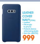 Samsung Galaxy S10e Leather Cover Navy