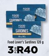 Food Lover's Sardines-For 3 x 120g