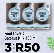 Food Lover's Coconut Milk-For 3 x 400ml