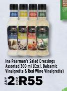 Ina Paarman's Salad Dressings Assorted-For 2 x 300ml
