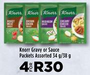 Knorr Gravy Or Sauce Packets Assorted-For 4 x 34g/38g