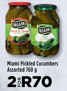 Miami Pickled Cucumbers Assorted-For 2 x 760g