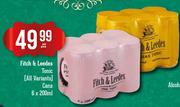 Fitch & Leedes Tonic(All Variants) Cans-6x200ml Per Pack
