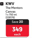 KWV The Mentors Canvas-750ml Each