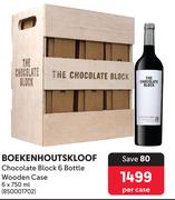 Boekenhoutskloof Chocolate Block 6 Bottle Wooden Case-6 x 750ml Per Case