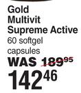 Dis-Chem Gold Multivit Supreme Active 60 Softgel Capsules