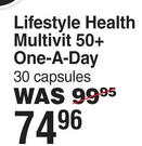 Lifestyle Health Multivit 50+ One A Day 30 Capsules
