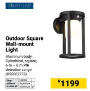 Solar Flair Outdoor Square Wall Mount Light