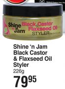 Ampro Shine n Jam Black Castor & Flaxseed Oil Styler-226g
