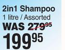 Head & Shoulders 2 In 1 Shampoo Assorted-1L