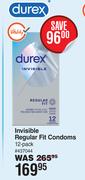 Durex Invisible Regular Fit Condoms 12 Pack
