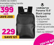 Volkano Panama 15.6" Black Laptop Backpack