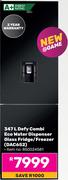 Defy 347L Combi Eco Water Dispenser Glass Fridge/Freezer DAC652