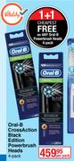 Oral-B Cross Action Black Edition Powerbrush Heads 4 Pack-Per Pack
