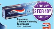 Aquafresh Ultimate Whitening Toothpaste Assorted-For 2 x 75ml