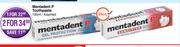 Mentadent P Toothpaste Assorted-For 2 x 100ml