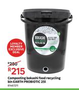 Earth Probiotic Composting Bokashi Food Recycling Bin-25L