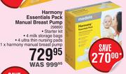 Medela Harmony Essential Pack Manual Breast Pump 298890