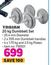 Trojan 20kg dumbbell hot sale set
