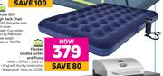Campmaster Flocked Double Airbed & Pump